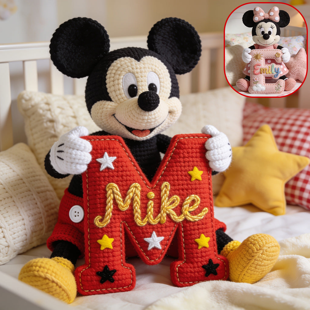 Big Ears Buddy - Personalized Mouse Premium Faux Fur Pillow