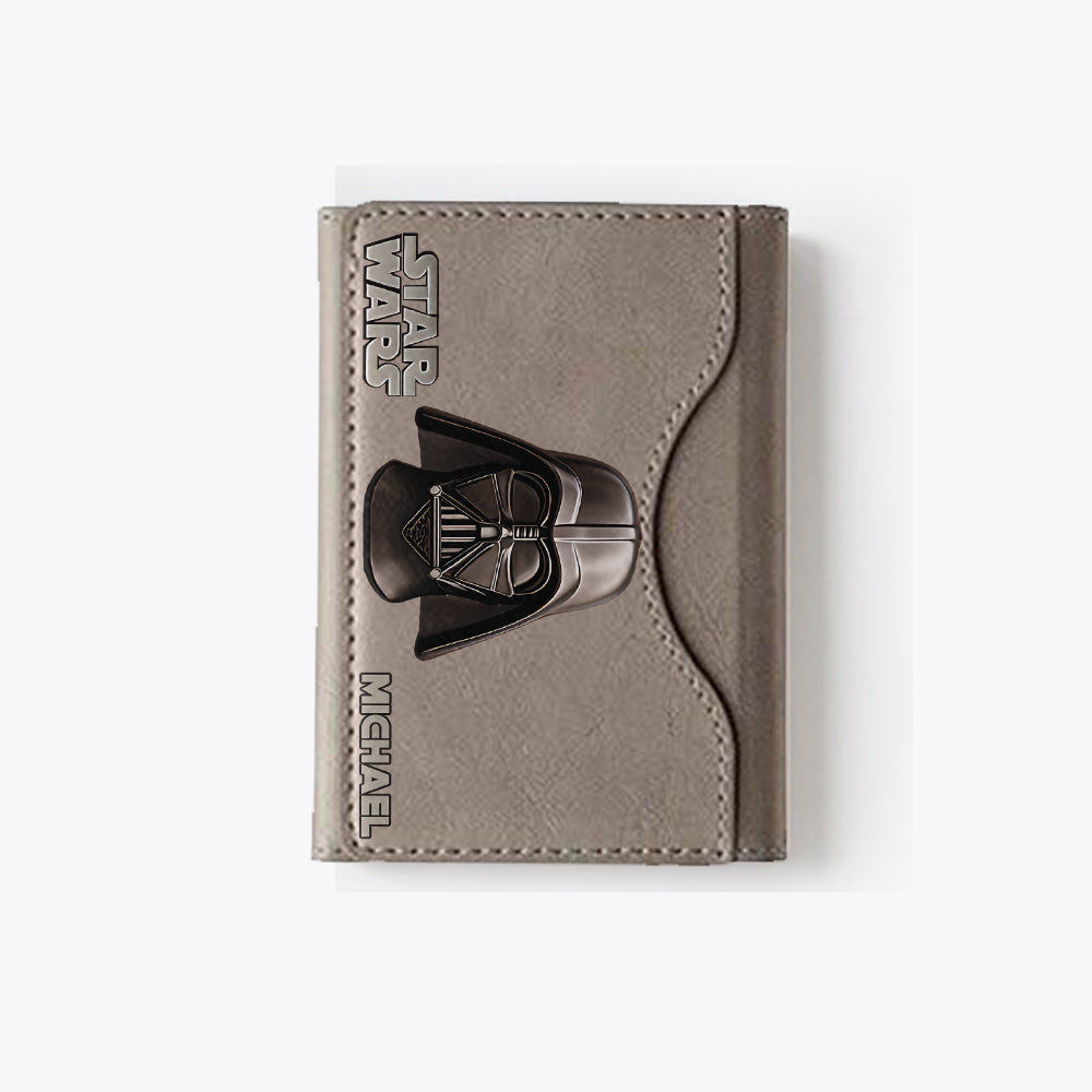 The Black Armored Commander Custom Name - Personalized The Force Magsafe Wallet