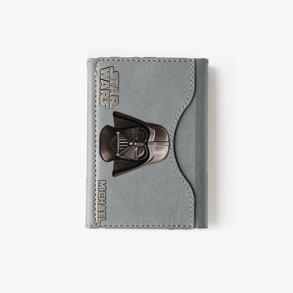 The Black Armored Commander Custom Name - Personalized The Force Magsafe Wallet