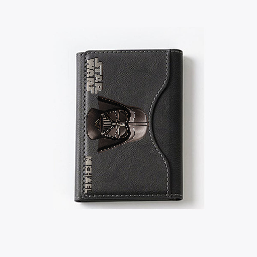 The Black Armored Commander Custom Name - Personalized The Force Magsafe Wallet