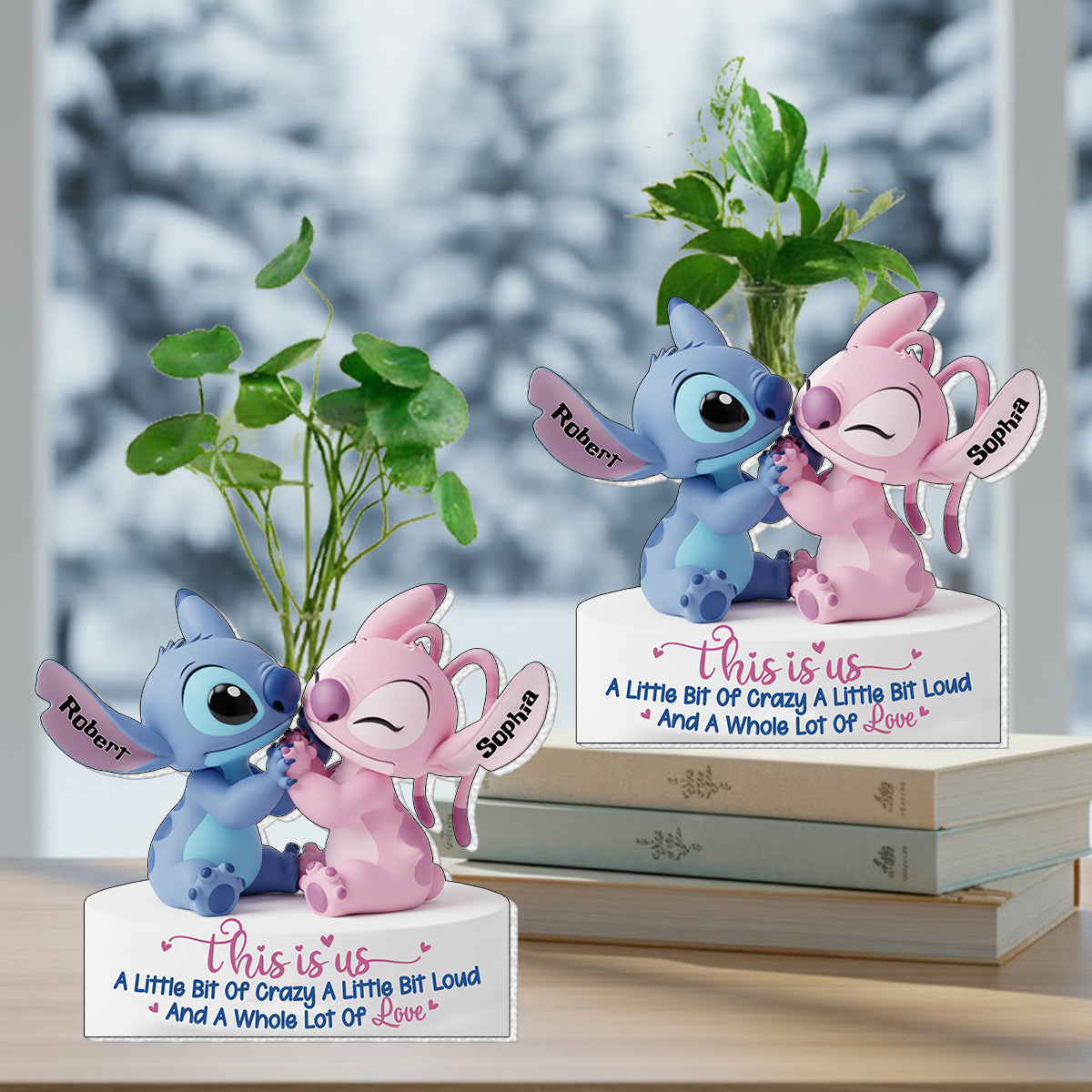 This Is Us - Personalized Ohana Custom Shape Acrylic Flower Vase