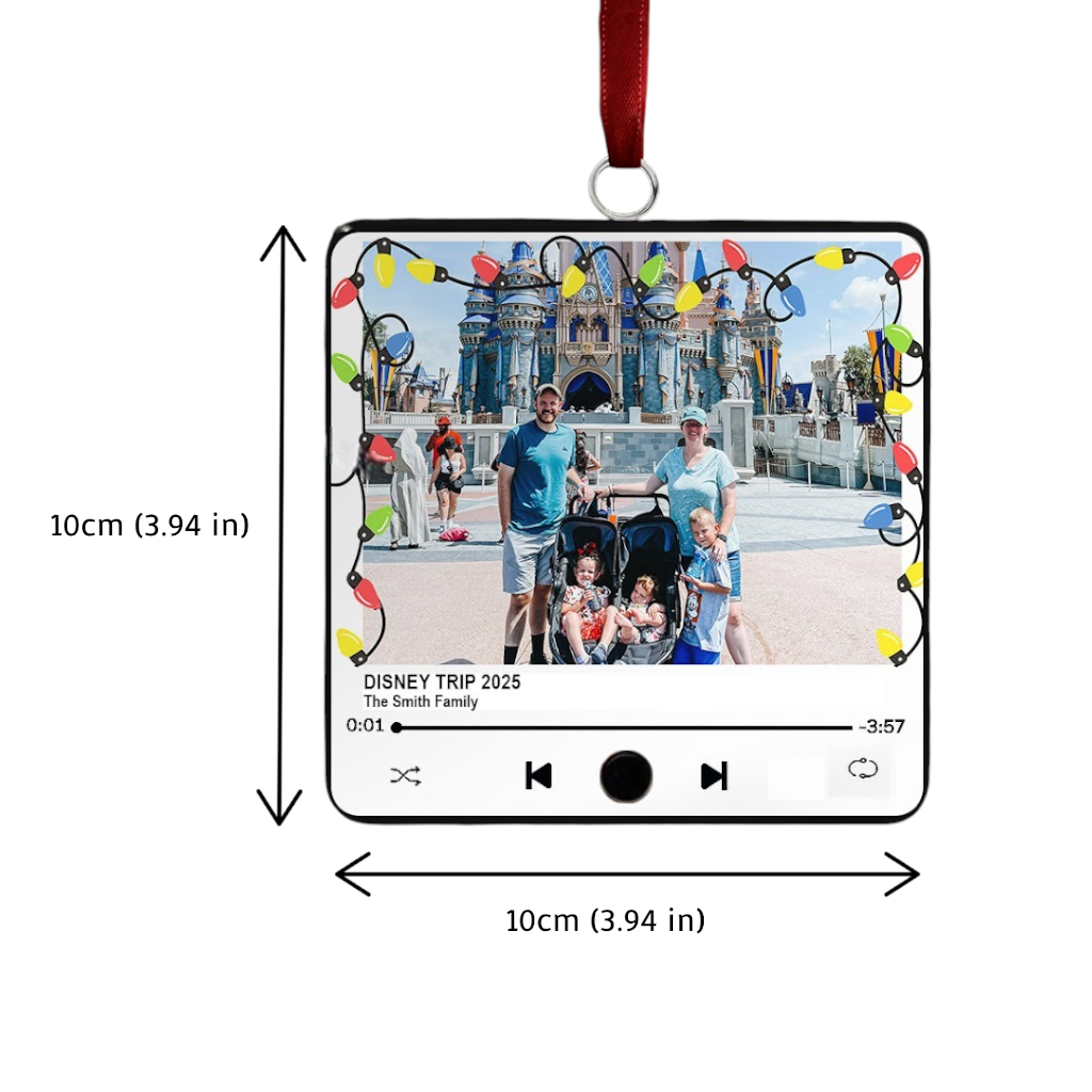 Celebrate Trip To Magical World - Personalized Mouse Music Player Ornament