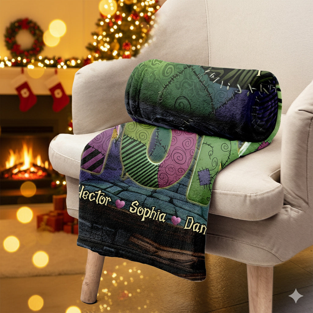 Nightmare Family Christmas Gift for Mom, Nana, Gigi - Personalized Blanket