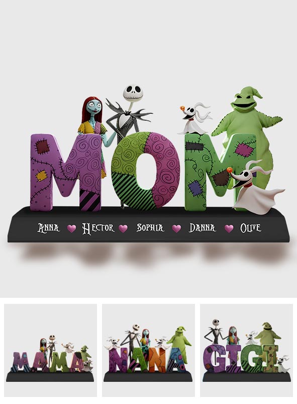 Nightmare Family Christmas Gift for Mom, Nana, Gigi - Personalized Custom Acrylic Plaque