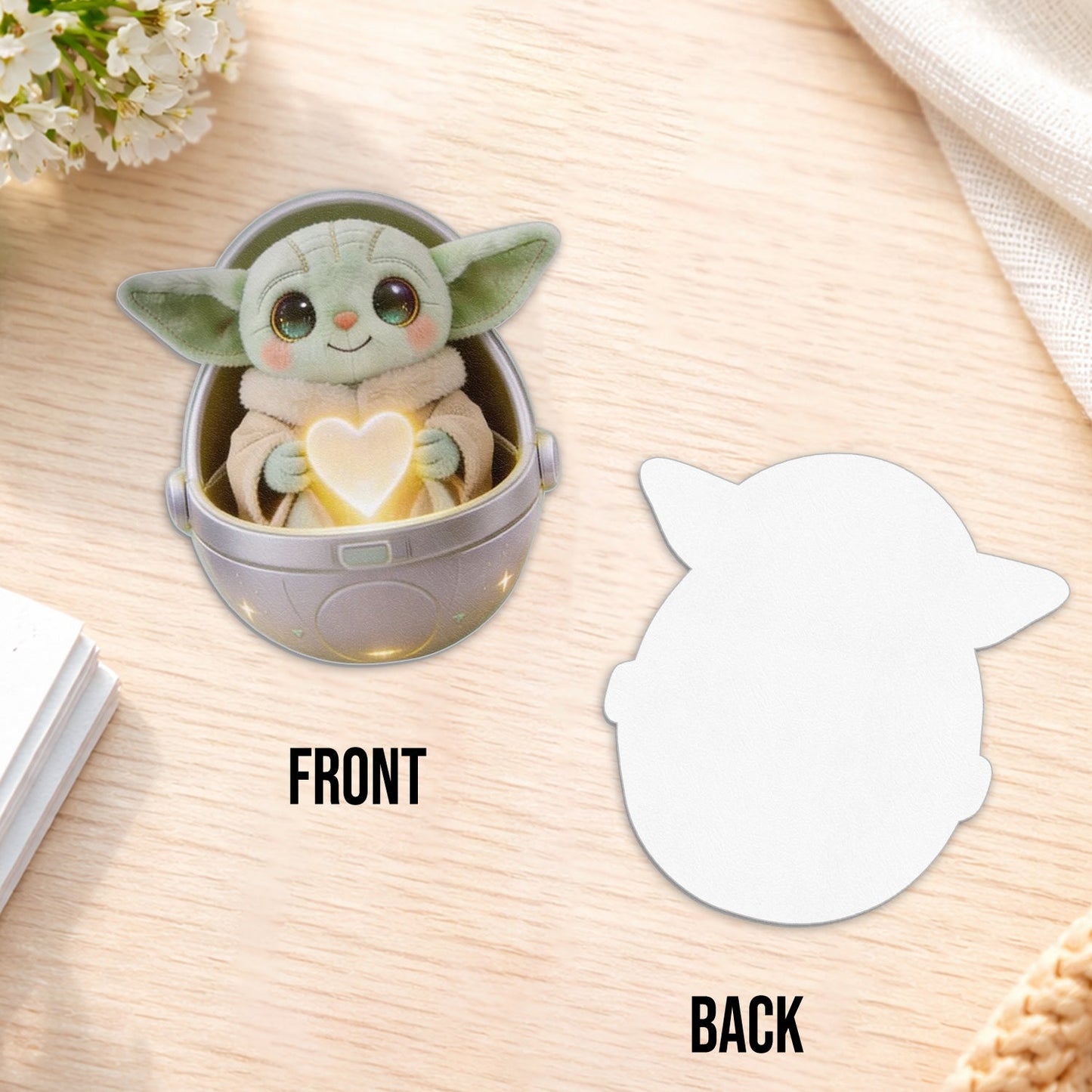 Baby In The Pod - Personalized The Force Changeable Leather Patch Backpack