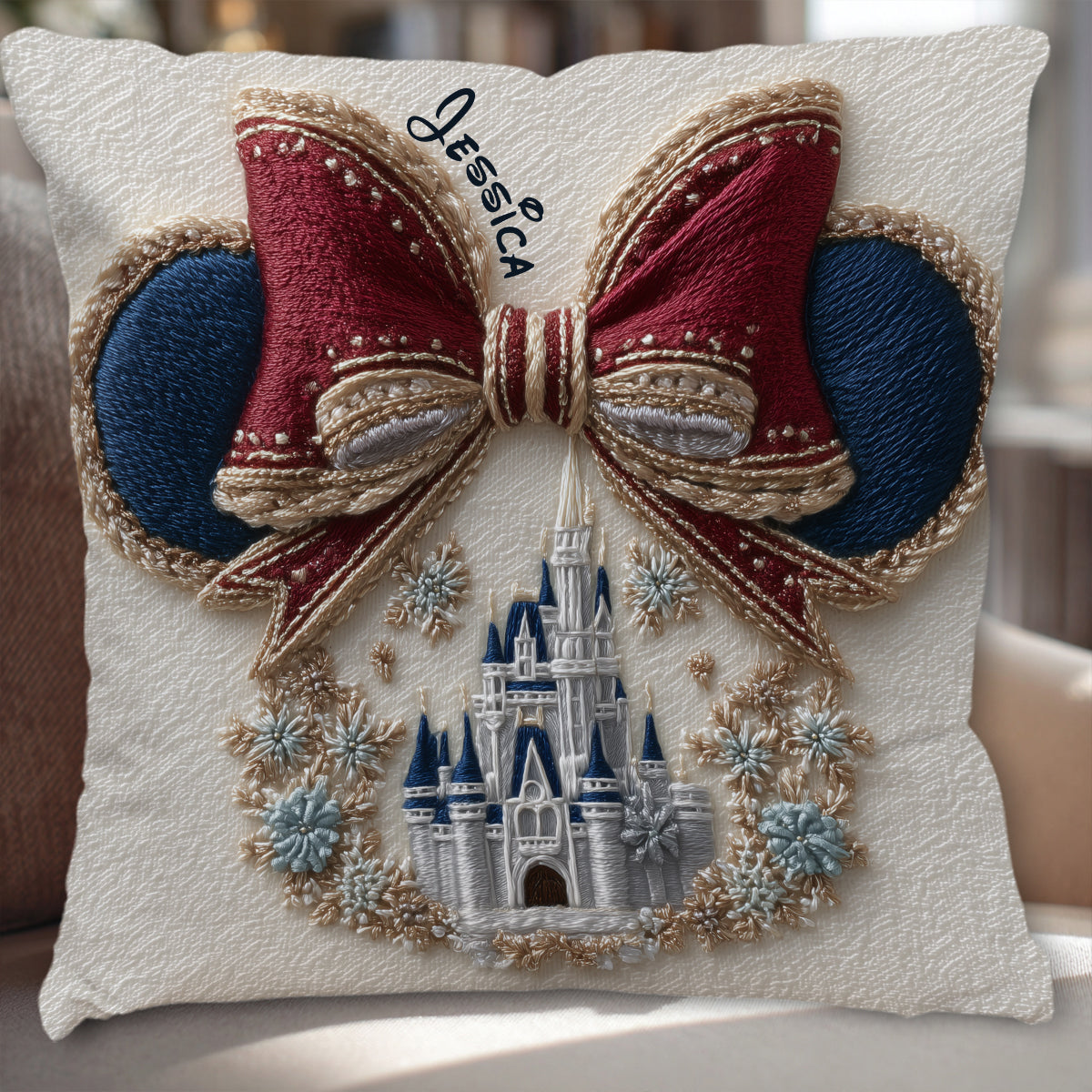 Magical Castle - Personalized Mouse Throw Pillow