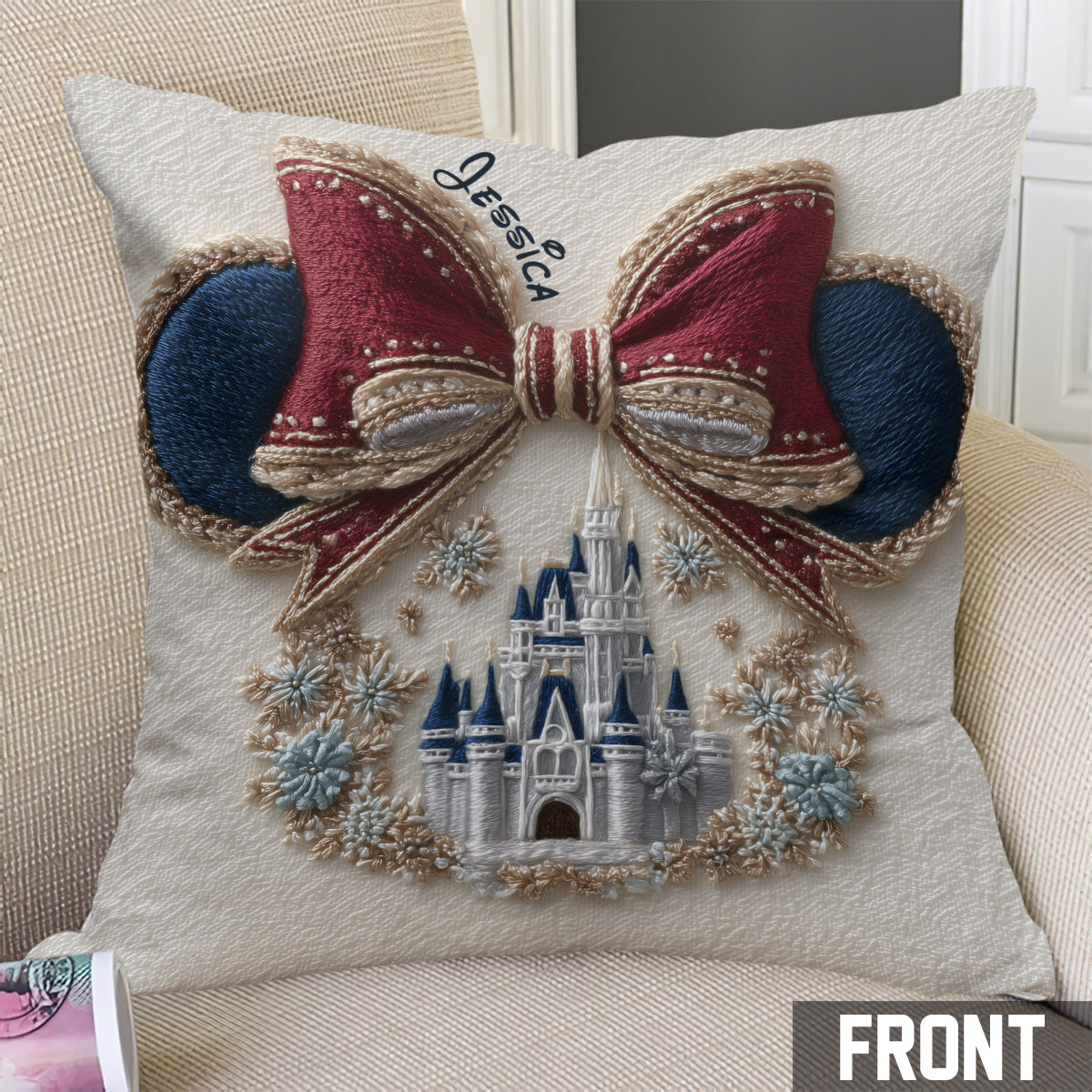 Magical Castle - Personalized Mouse Throw Pillow