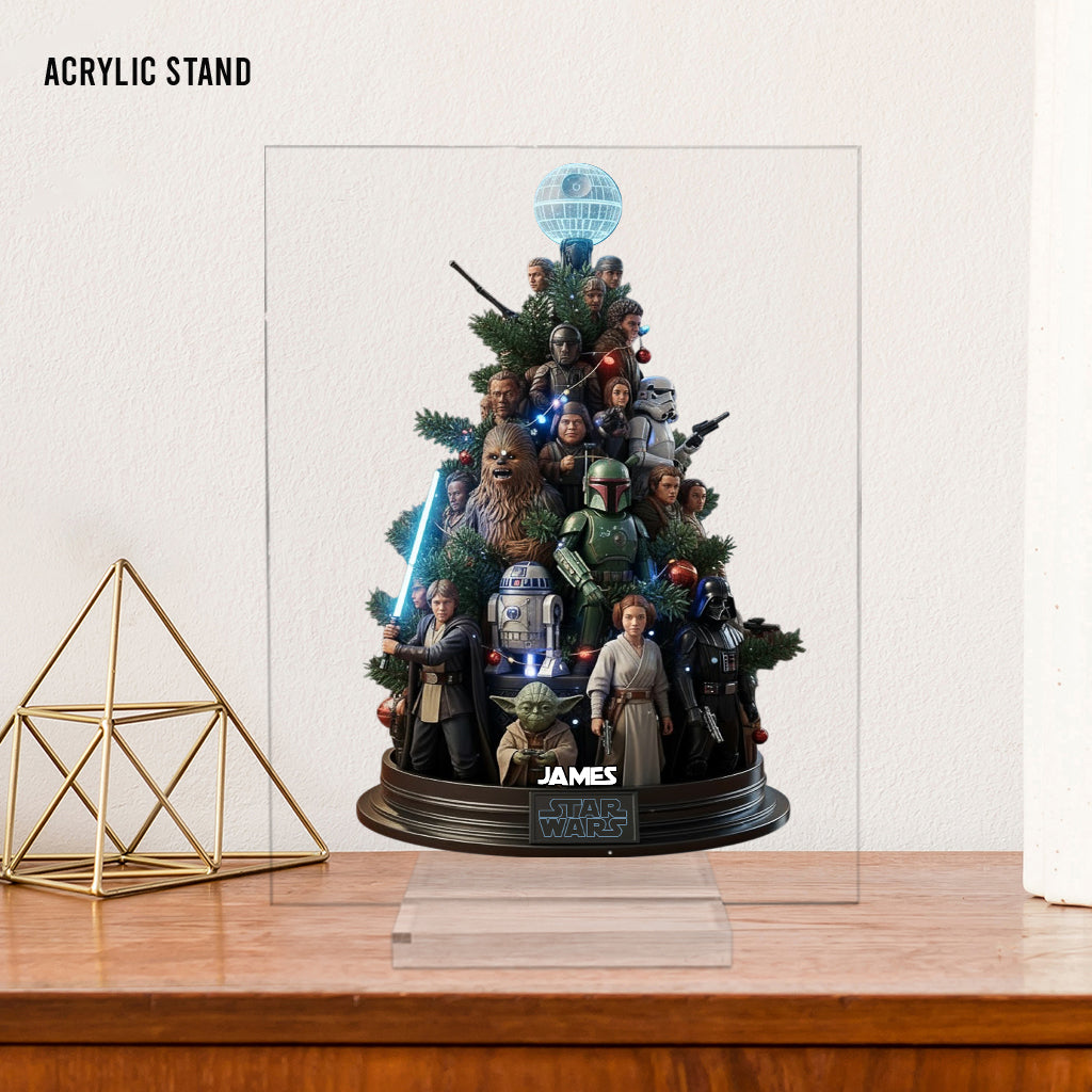 Christmas In Heaven - Personalized The Force Transparent Acrylic Plaque