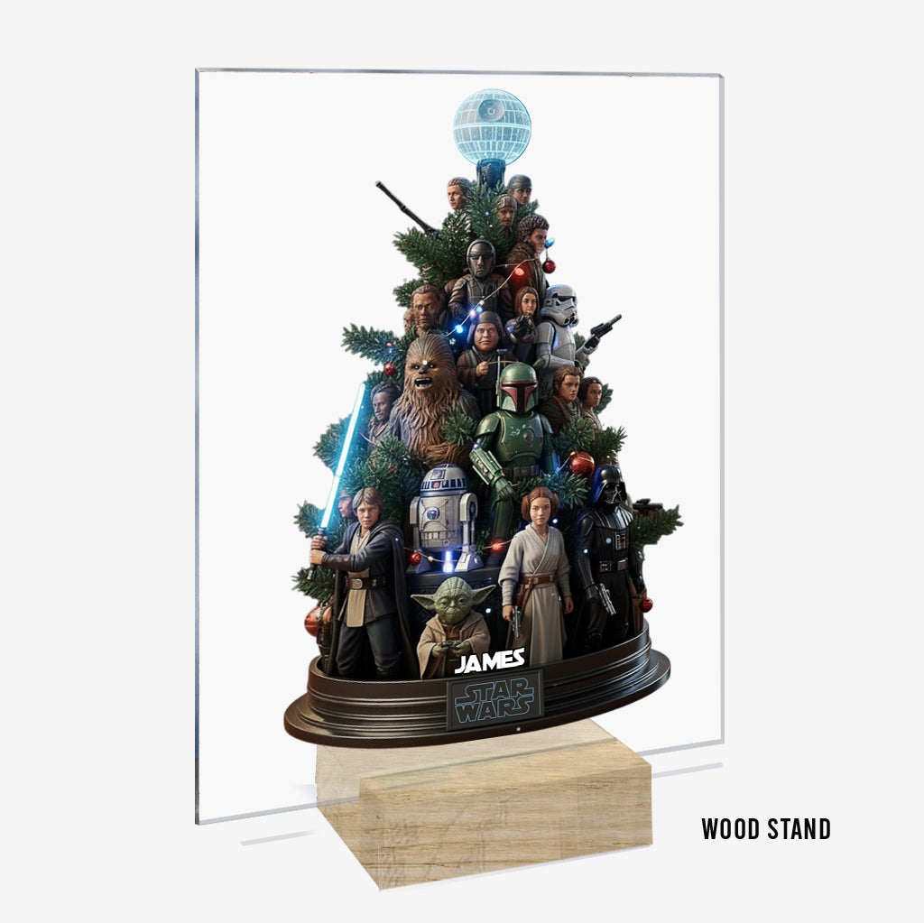 Christmas In Heaven - Personalized The Force Transparent Acrylic Plaque