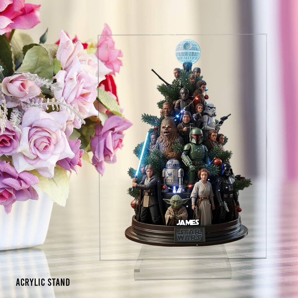 Christmas In Heaven - Personalized The Force Transparent Acrylic Plaque