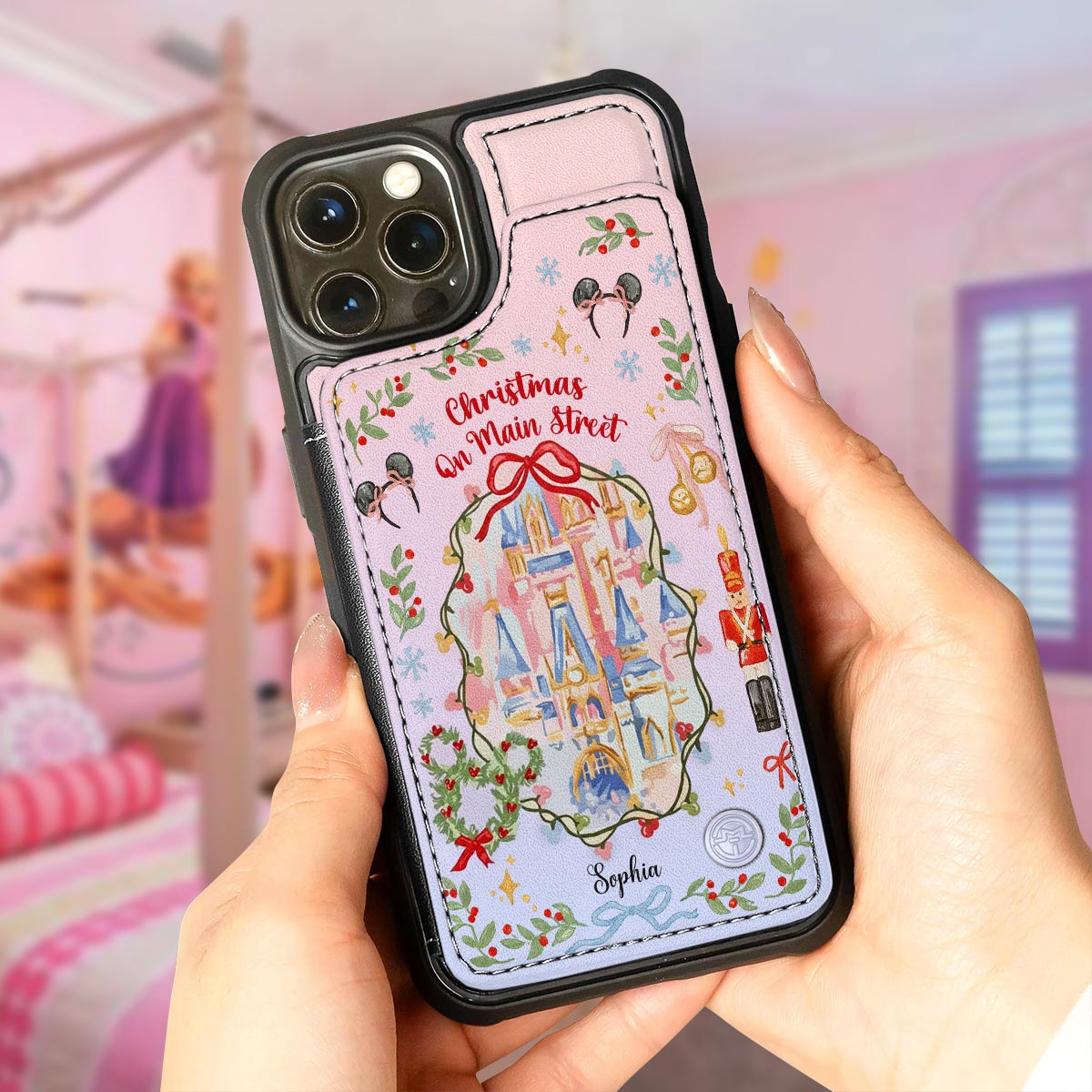 Magical Christmas - Personalized Mouse Fully Printed Wallet Phone Case