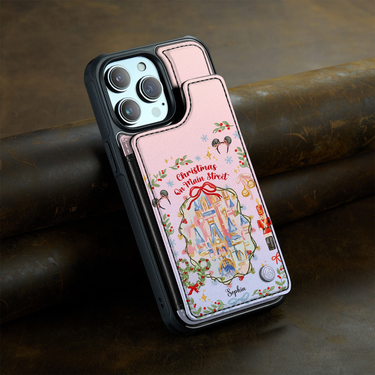 Magical Christmas - Personalized Mouse Fully Printed Wallet Phone Case