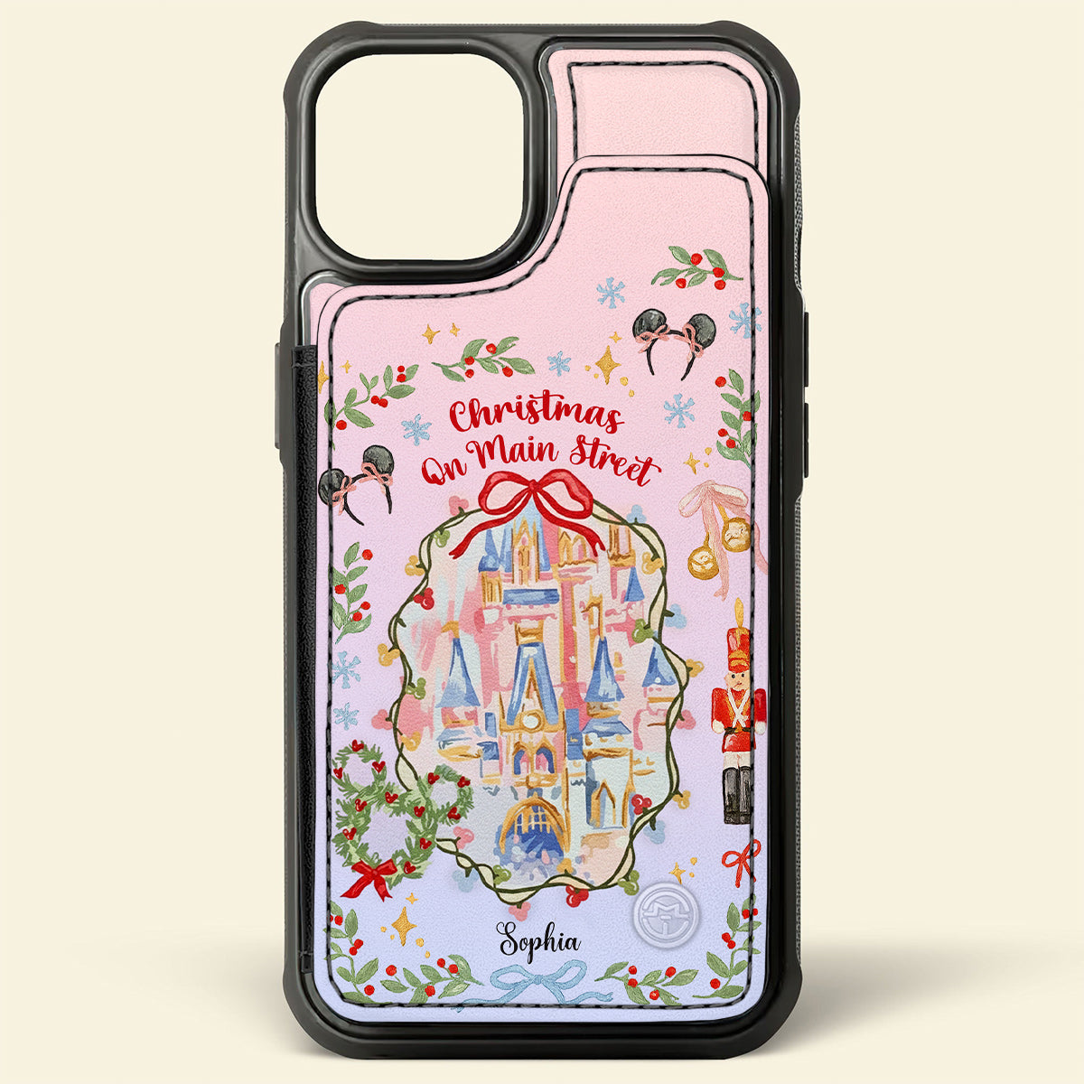 Magical Christmas - Personalized Mouse Fully Printed Wallet Phone Case