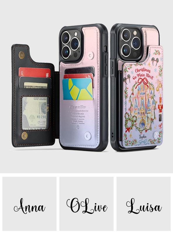 Magical Christmas - Personalized Mouse Fully Printed Wallet Phone Case