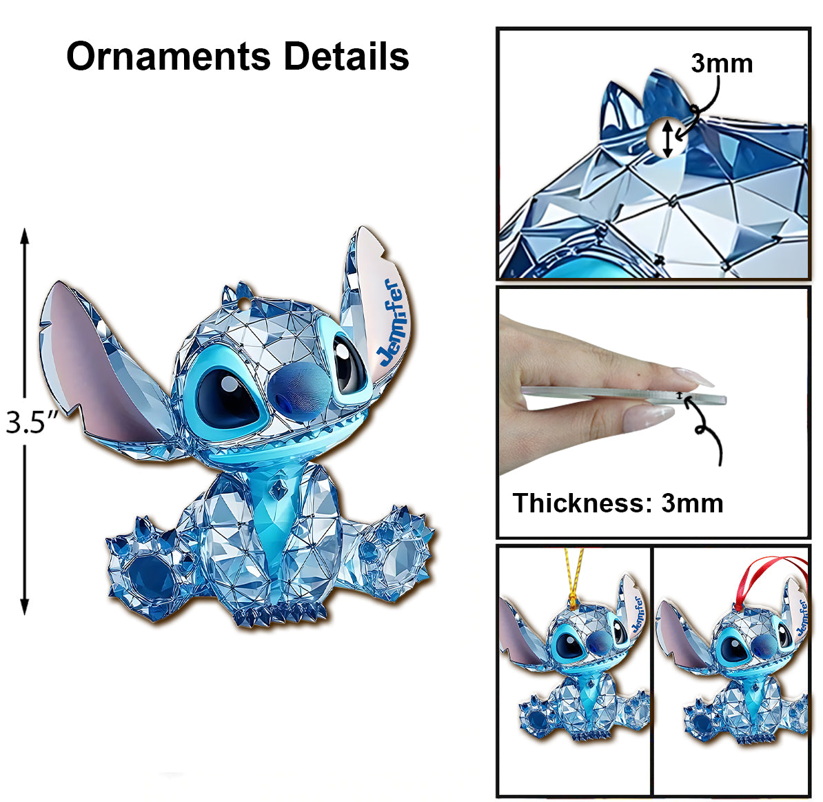 Magical Friends Christmas Countdown - Personalized Mouse Folded Advent Calendar With Ornaments