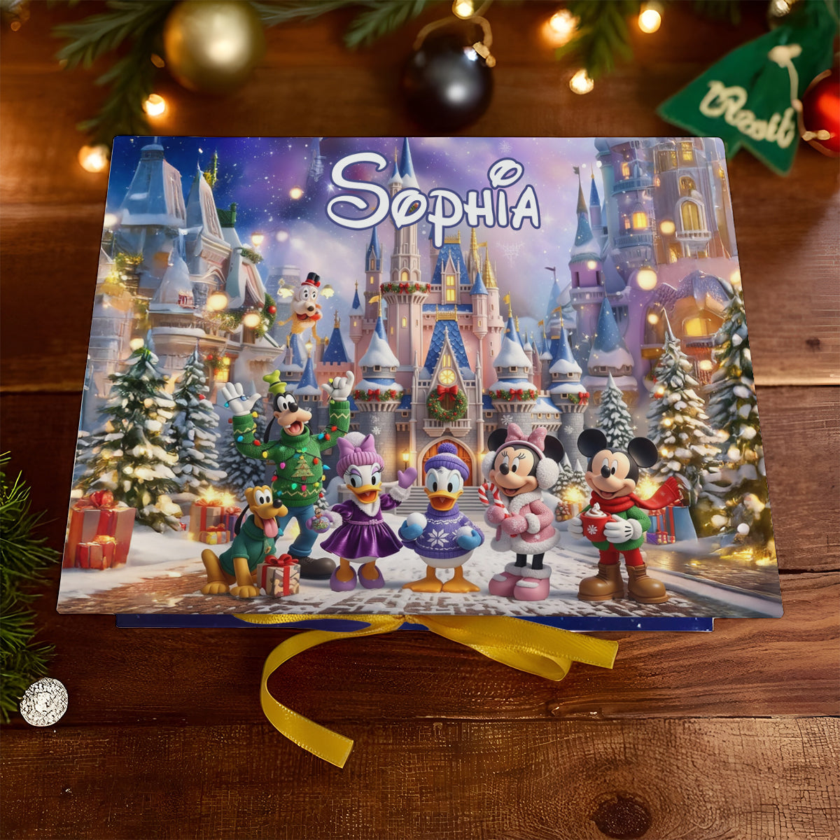 Magical Friends Christmas Countdown - Personalized Mouse Folded Advent Calendar With Ornaments