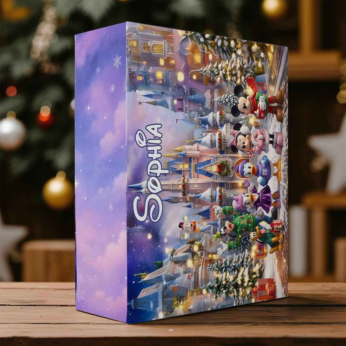 Magical Friends Christmas Countdown - Personalized Mouse Folded Advent Calendar With Ornaments