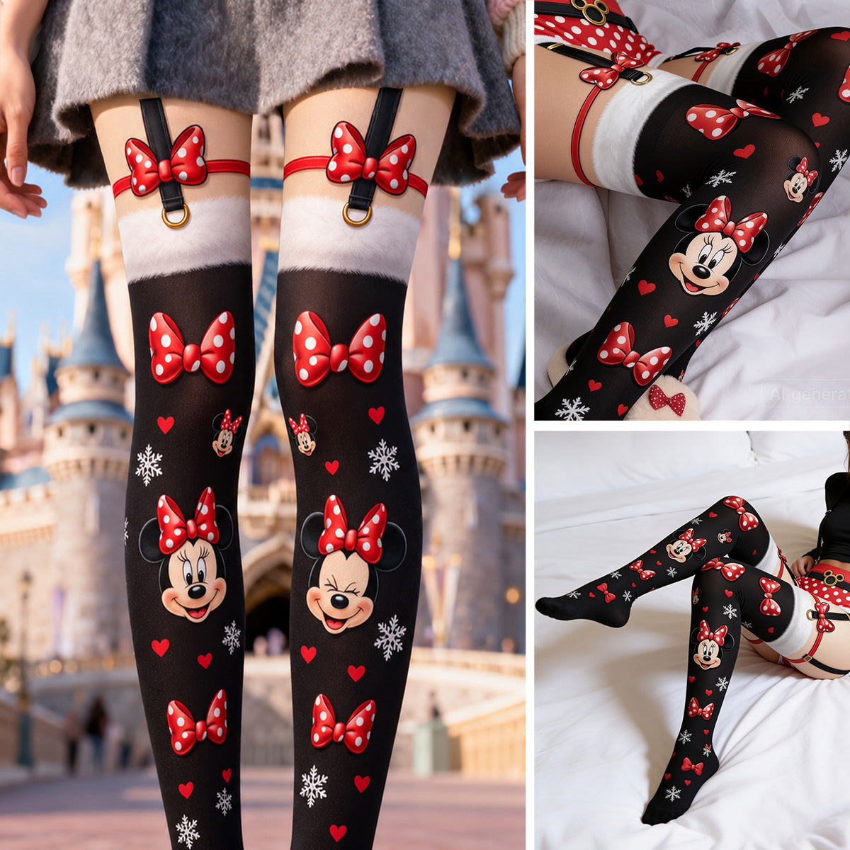 Funny Naughty Mouse - Personalized Mouse Women Pantyhose Tights