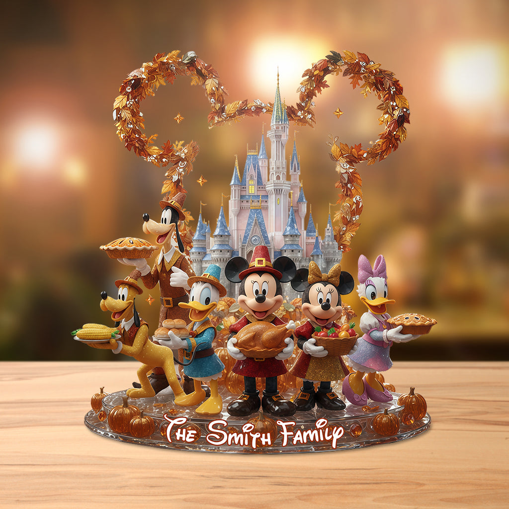 Happy Thanksgiving - Personalized Mouse Custom Shaped Acrylic Plaque