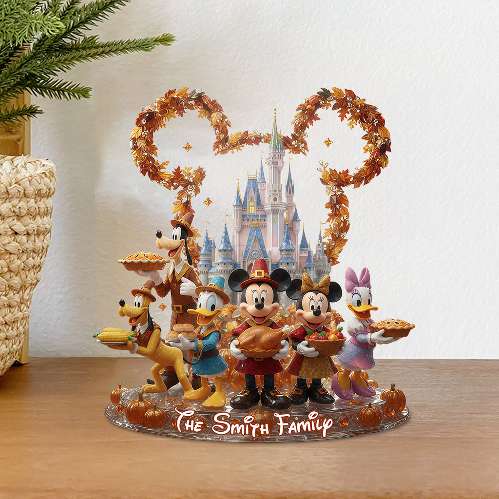 Happy Thanksgiving - Personalized Mouse Custom Shaped Acrylic Plaque