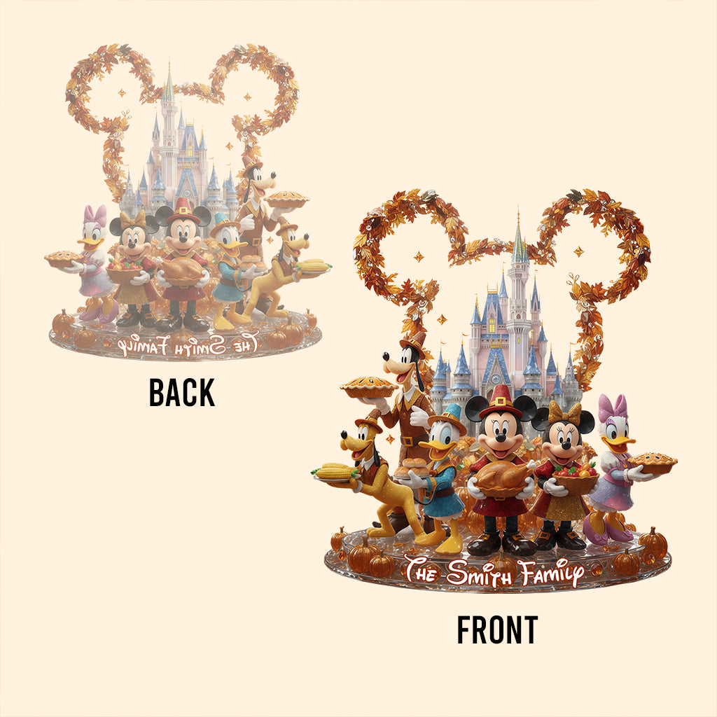 Happy Thanksgiving - Personalized Mouse Custom Shaped Acrylic Plaque