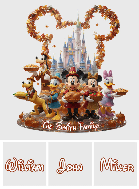 Happy Thanksgiving - Personalized Mouse Custom Shaped Acrylic Plaque