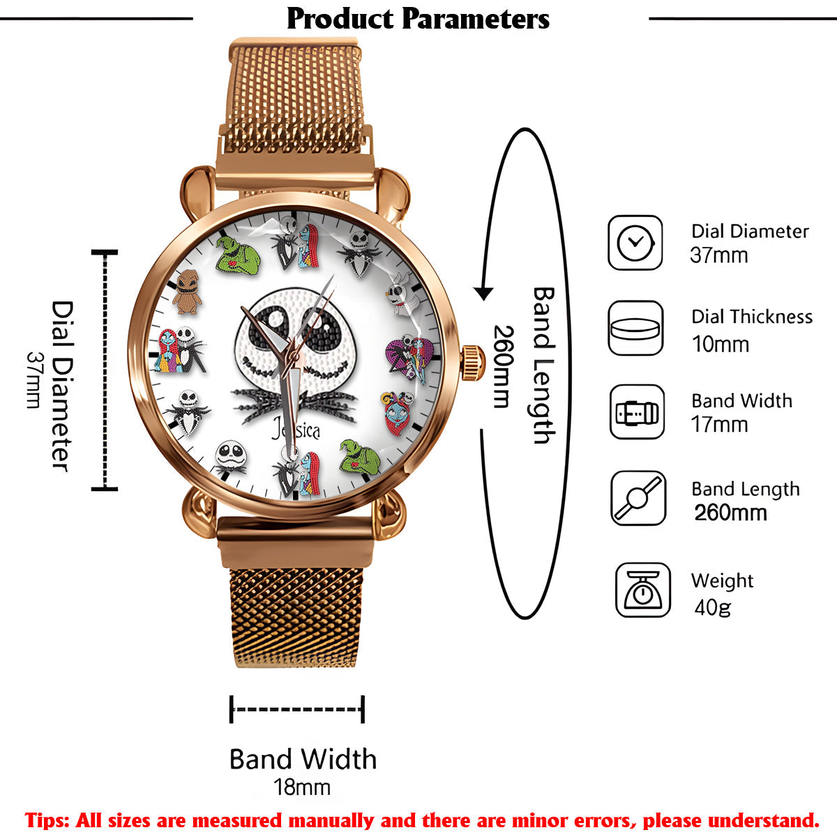 The Nightmare Before Christmas - Personalized Nightmare Women Hand Watch