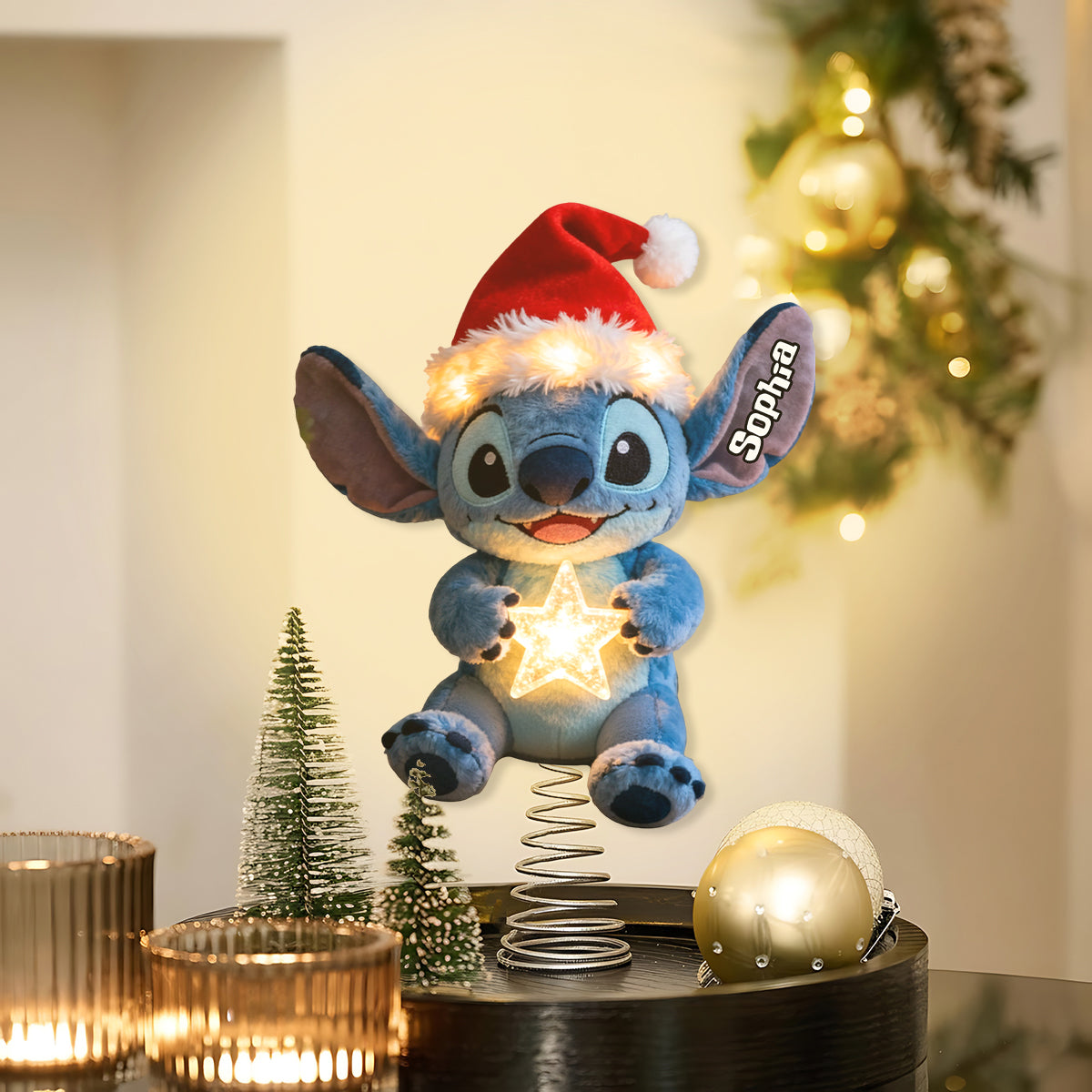 Ohana Christmas - Personalized Ohana LED Light Tree Topper