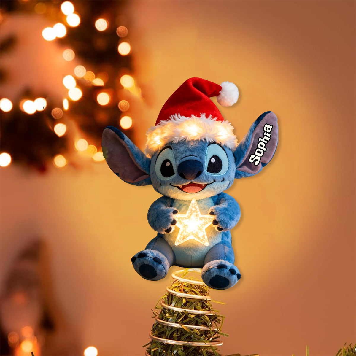Ohana Christmas - Personalized Ohana LED Light Tree Topper
