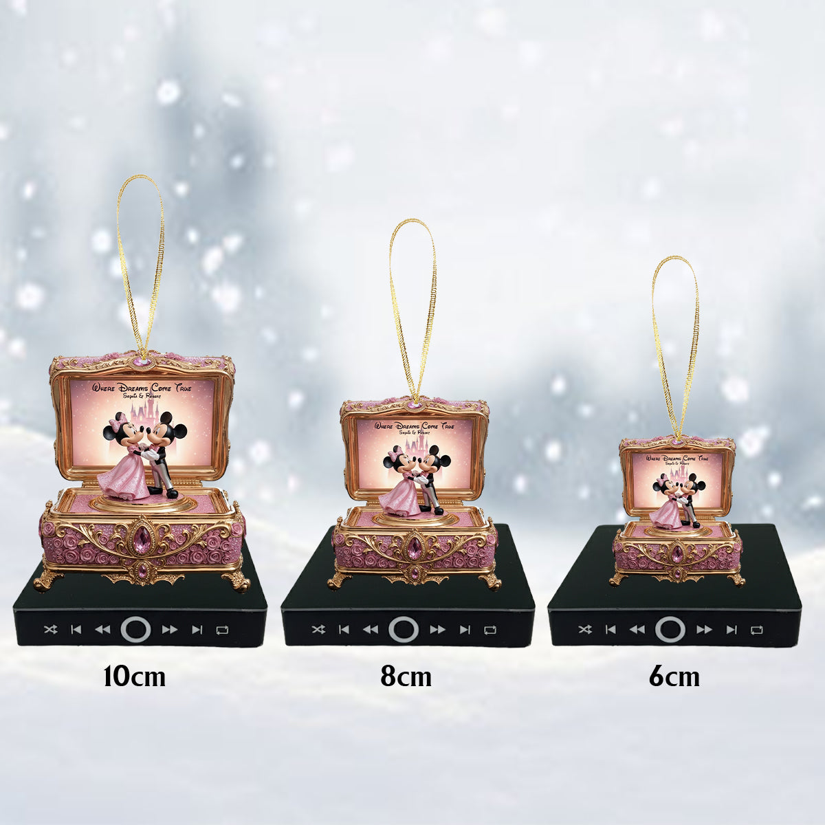 Where Dreams Come True - Personalized Mouse Music Ornament