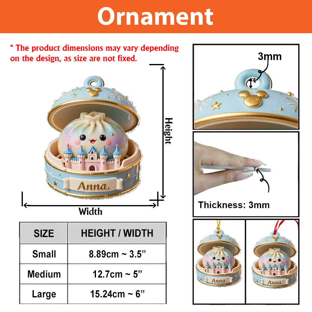 Magical Dumpling - Personalized Dream Trip Premium 3D Ornament