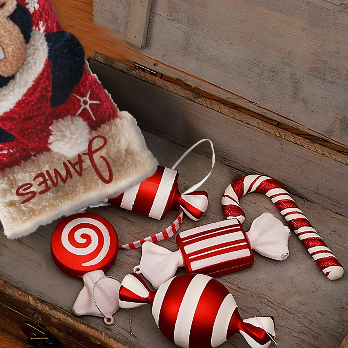 Magical Friends Perfect for Holiday Decorations - Personalized Mouse Shaped Christmas Stocking