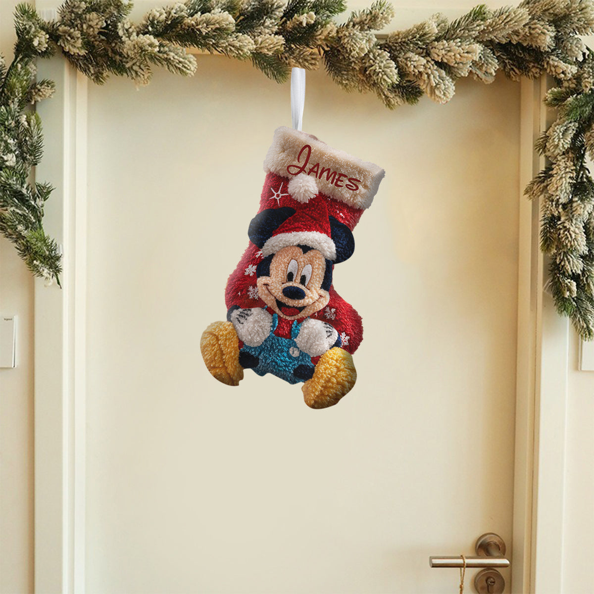 Magical Friends Perfect for Holiday Decorations - Personalized Mouse Shaped Christmas Stocking