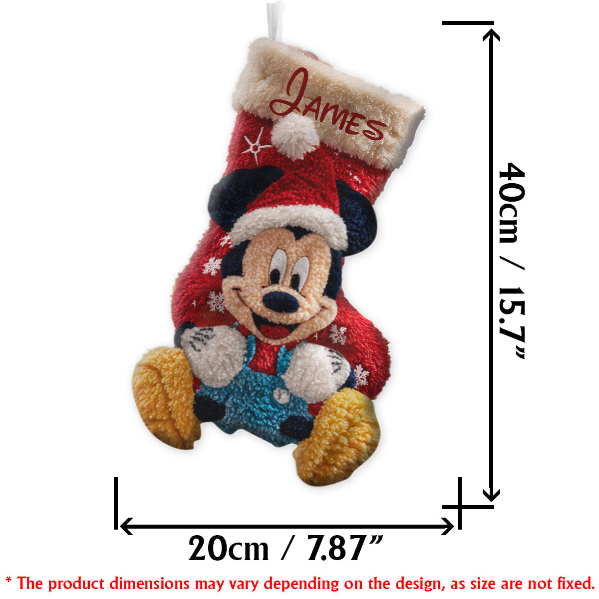 Magical Friends Perfect for Holiday Decorations - Personalized Mouse Shaped Christmas Stocking