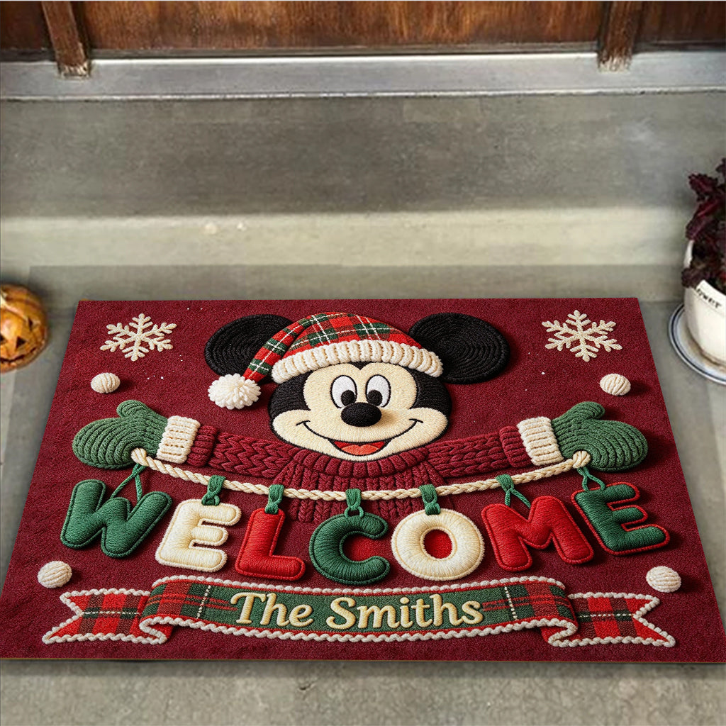 Merry Christmas - Personalized Mouse Doormat