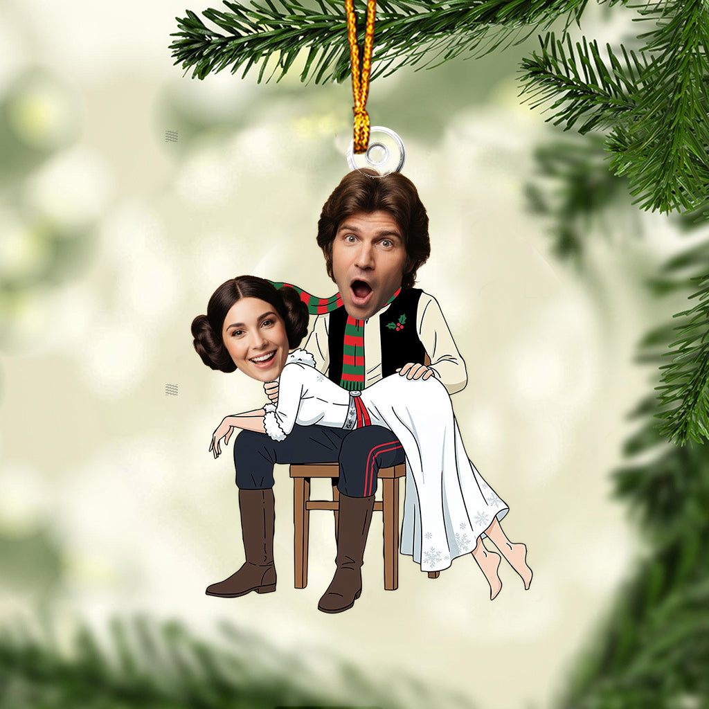 Galaxy Holiday Romance - Personalized The Force Custom Shaped Ornament