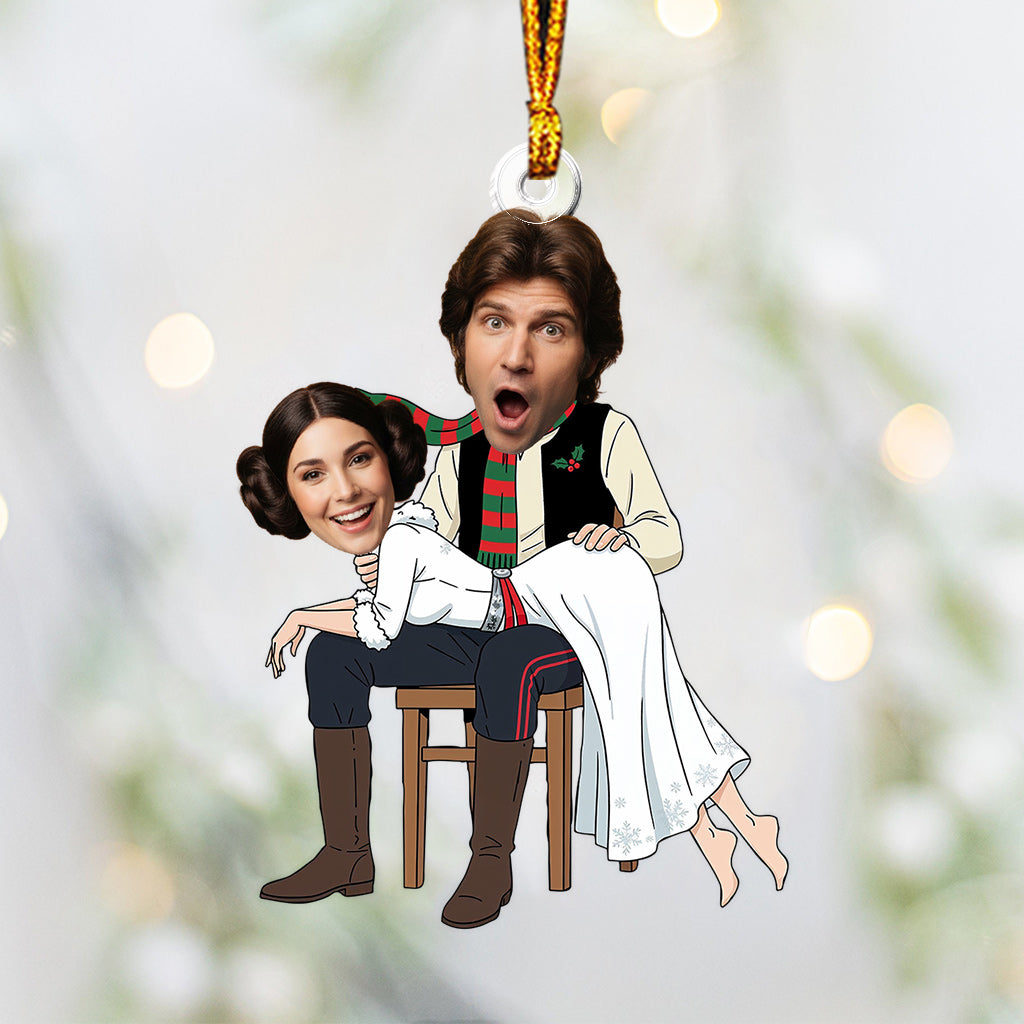 Galaxy Holiday Romance - Personalized The Force Custom Shaped Ornament