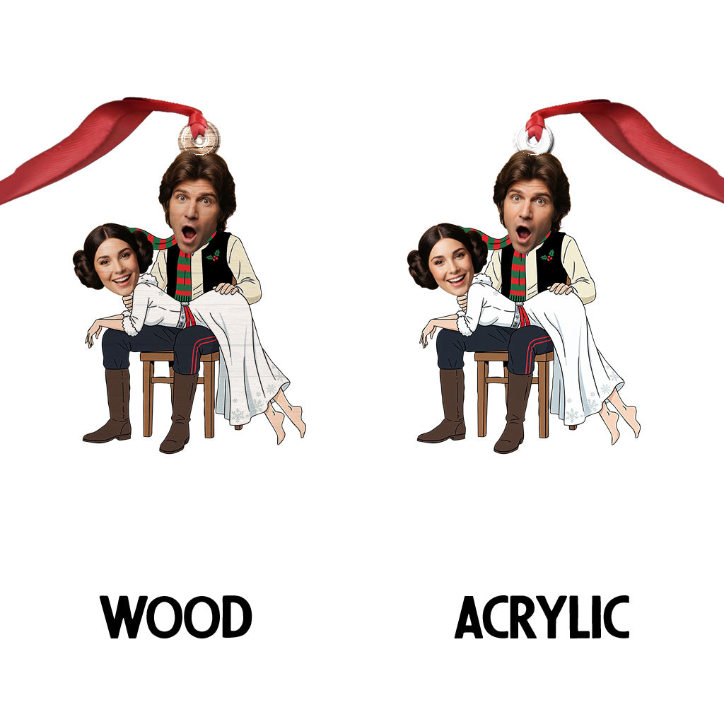 Galaxy Holiday Romance - Personalized The Force Custom Shaped Ornament