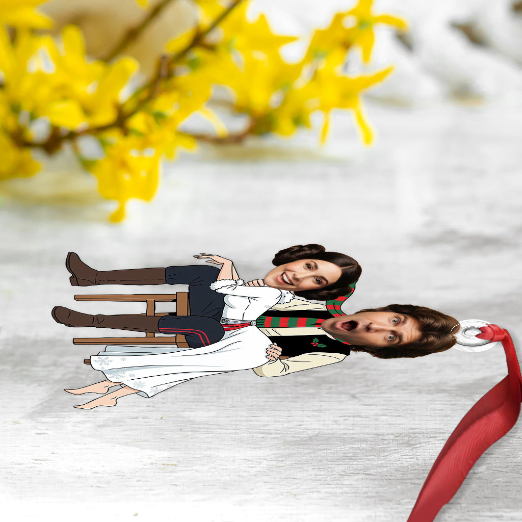 Galaxy Holiday Romance - Personalized The Force Custom Shaped Ornament