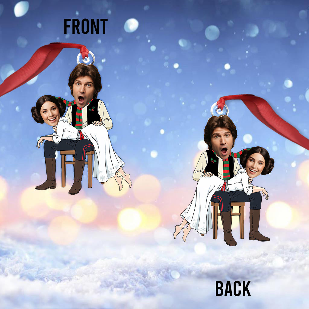 Galaxy Holiday Romance - Personalized The Force Custom Shaped Ornament