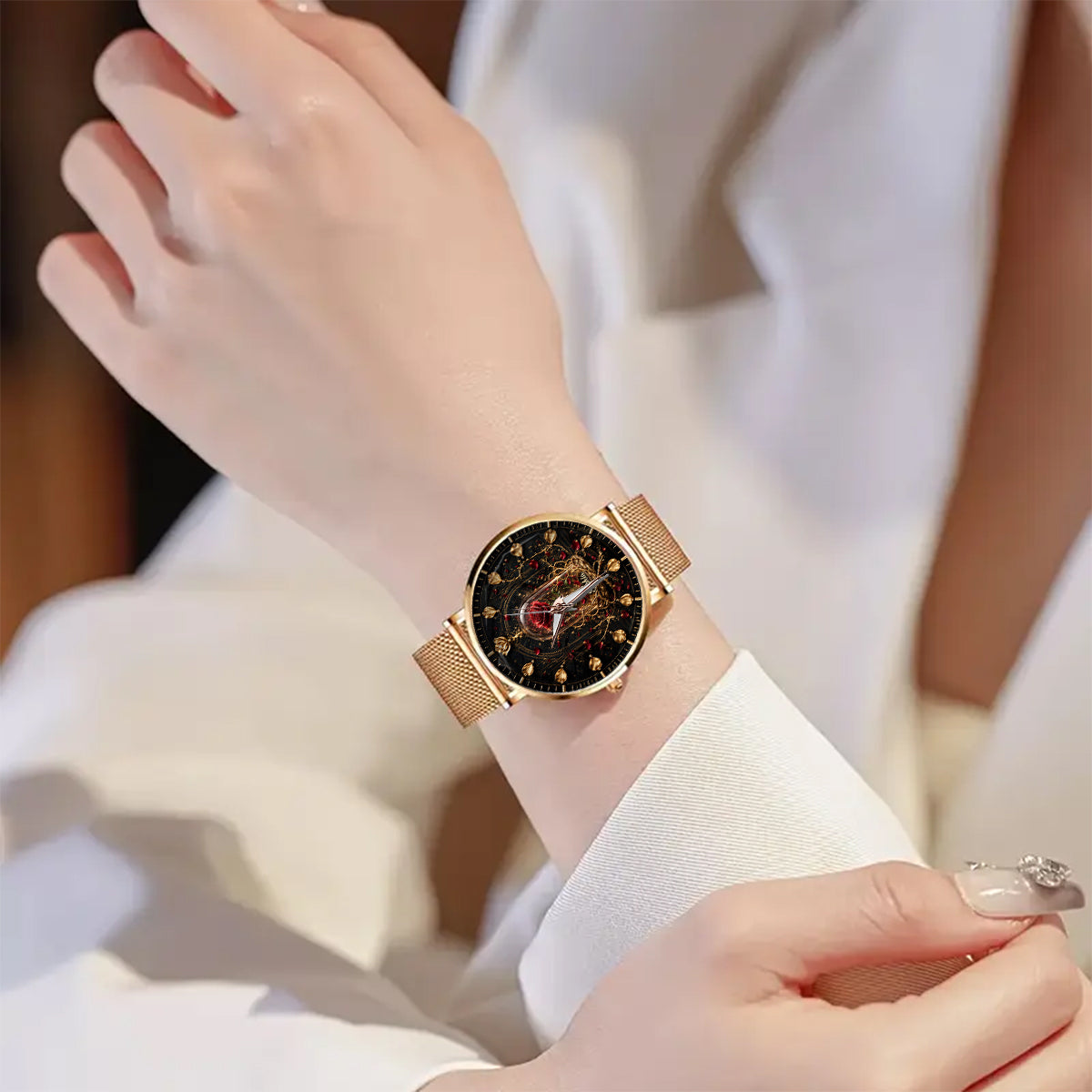 Tale As Old As Time - Personalized Beauty And The Beast Women Hand Watch