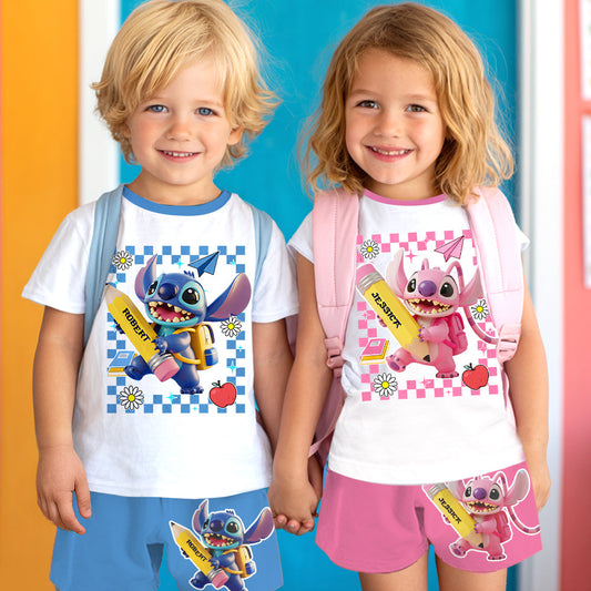 Back To School - Personalized Ohana Kid T-shirt & Shorts