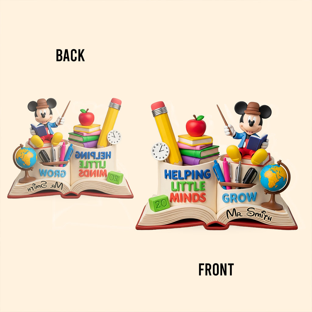 Helping Little Minds Grow - Personalized Mouse Custom Shaped Acrylic Plaque