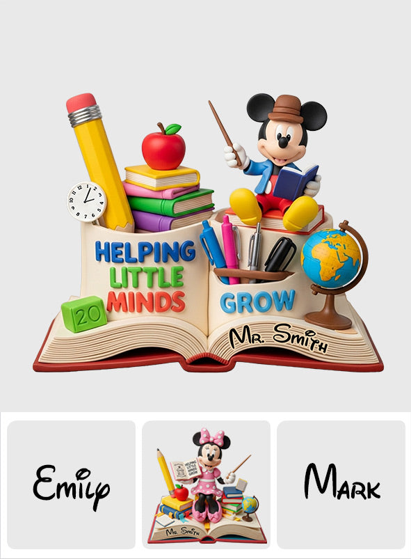 Helping Little Minds Grow - Personalized Mouse Custom Shaped Acrylic Plaque