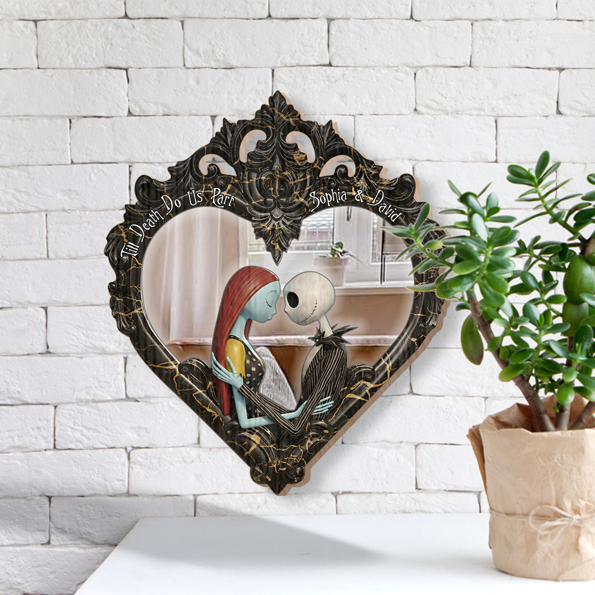 Till Death Do Us Part - Personalized Nightmare Wall Hanging Mirror