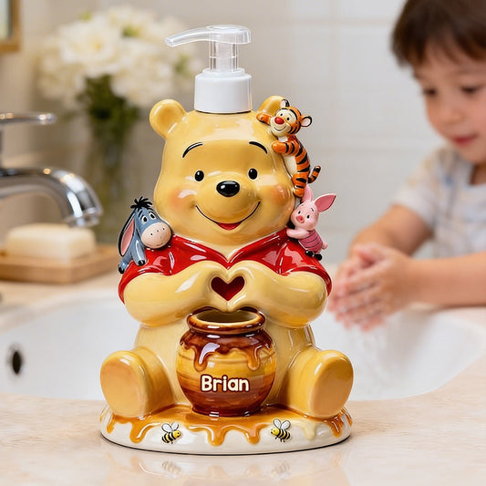 Honey Bear - Personalized Yellow Bear Soap Dispenser