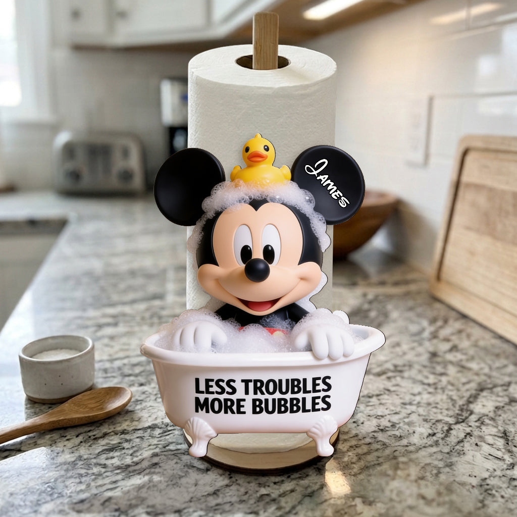 Cartoon Mouse Fan Gift - Personalized Mouse Paper Towel Stand
