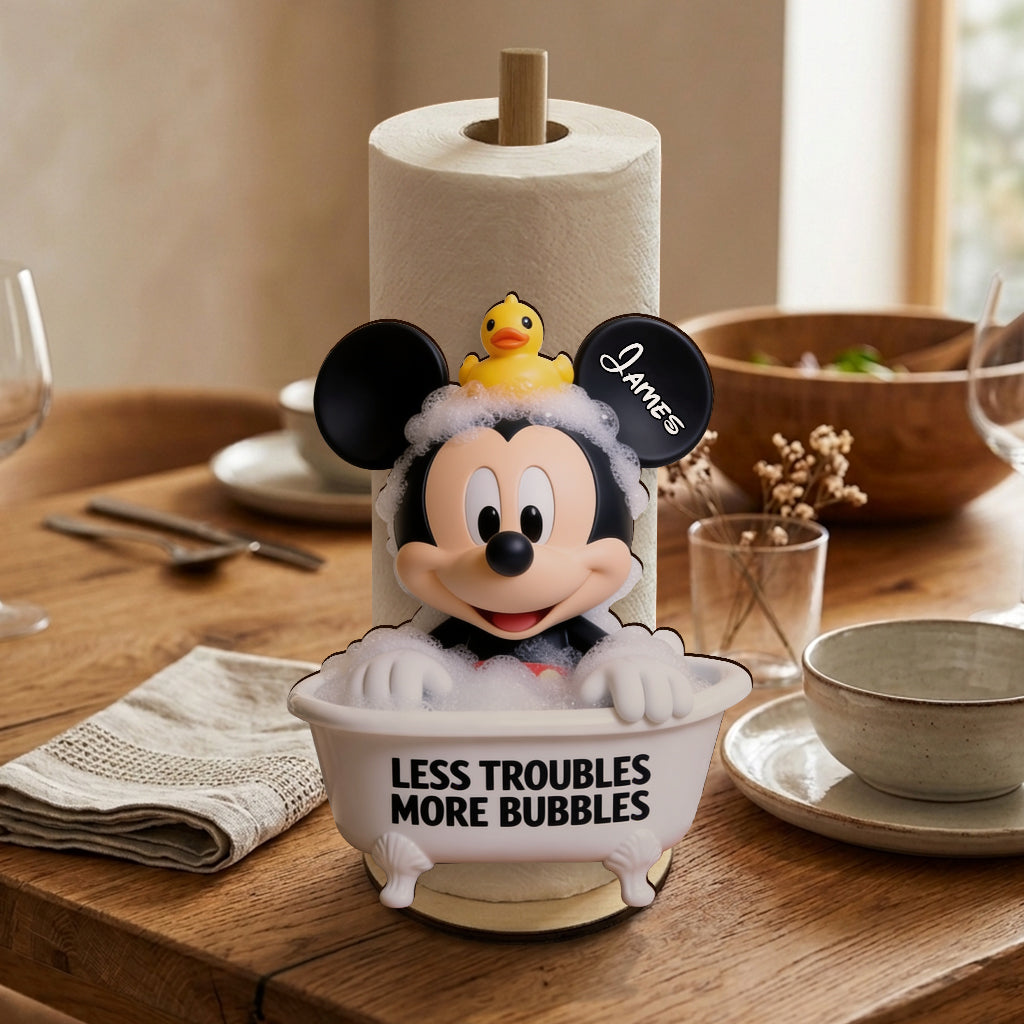 Cartoon Mouse Fan Gift - Personalized Mouse Paper Towel Stand