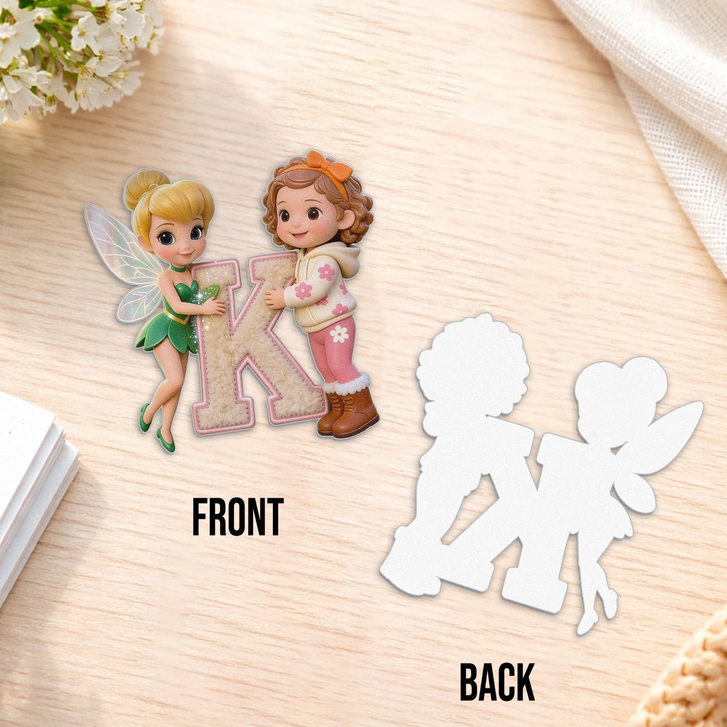 Magic Friends - Personalized Flying Fairy Changeable Leather Patch Backpack