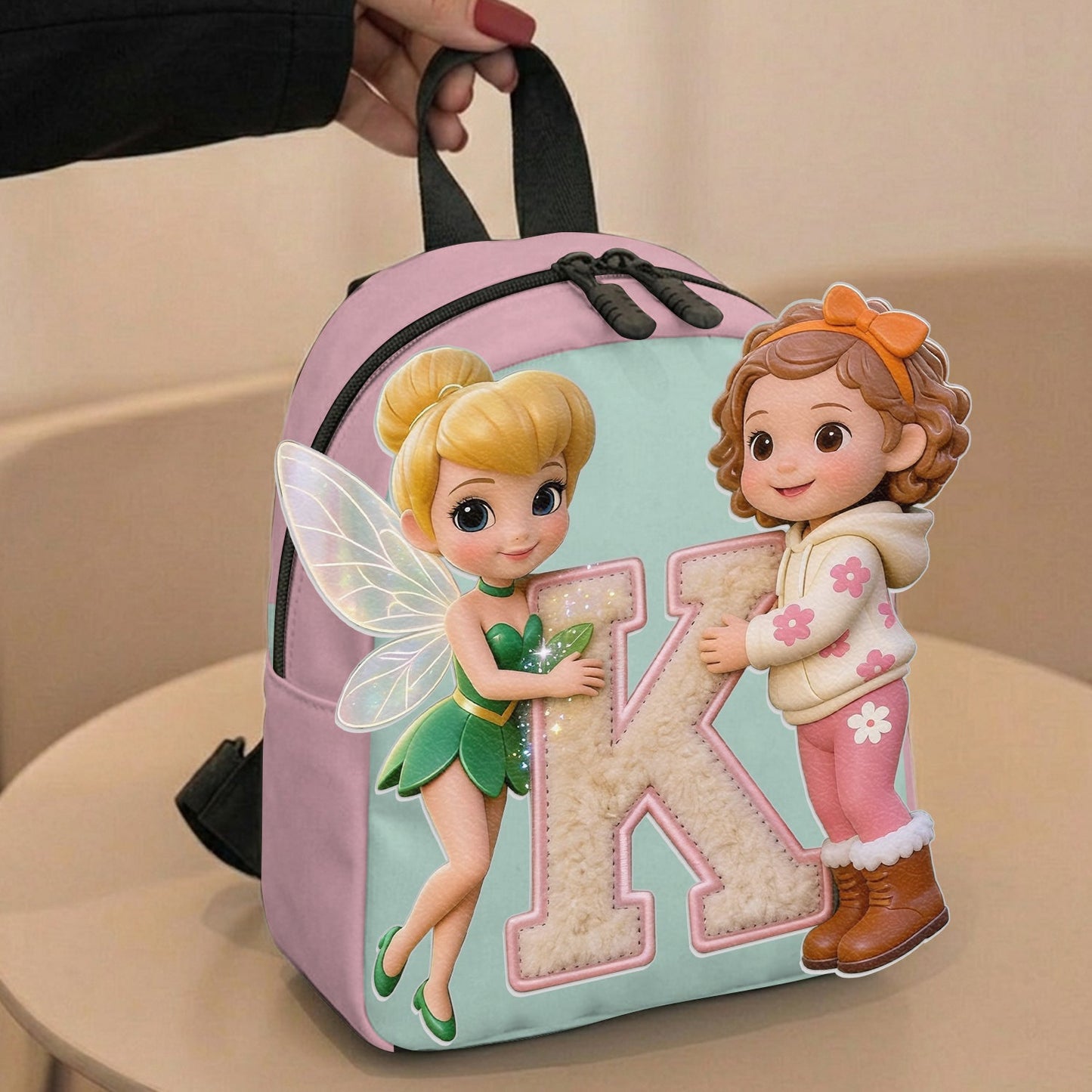 Magic Friends - Personalized Flying Fairy Changeable Leather Patch Backpack